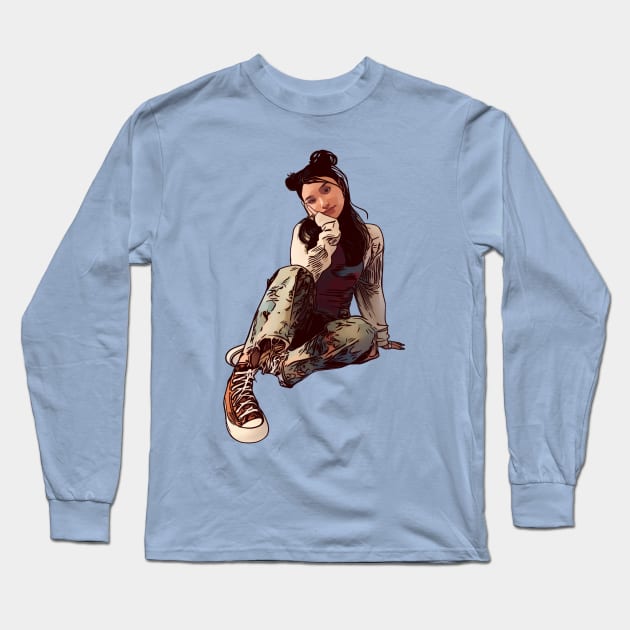 Kiawentiio Tarbell Long Sleeve T-Shirt by Morishasha